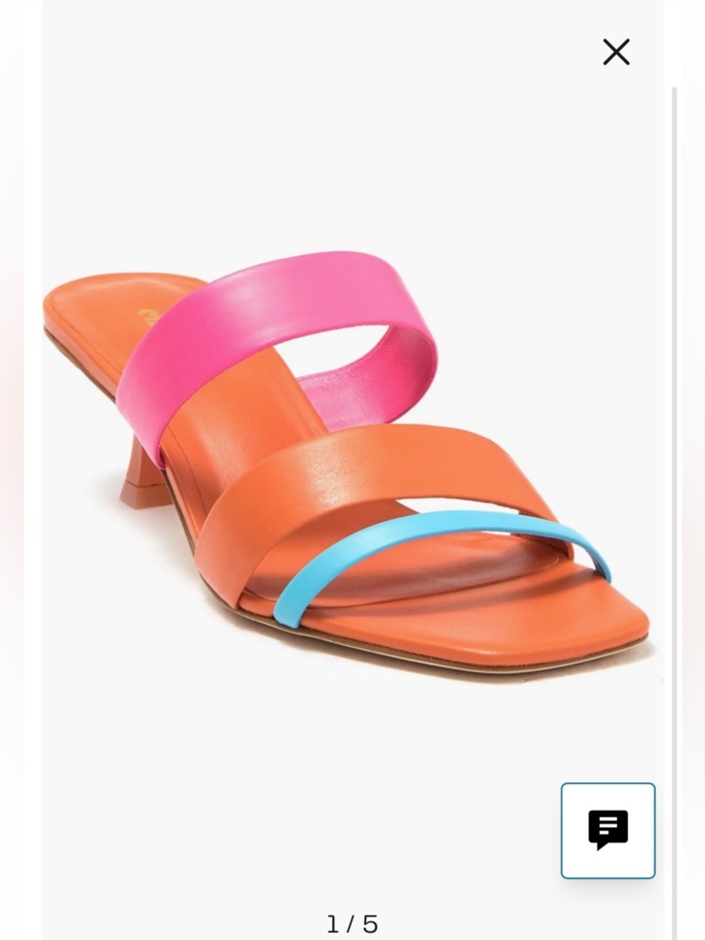 Roksana Leather Strappy Kitten
Heel Sandal
Cult Gaia